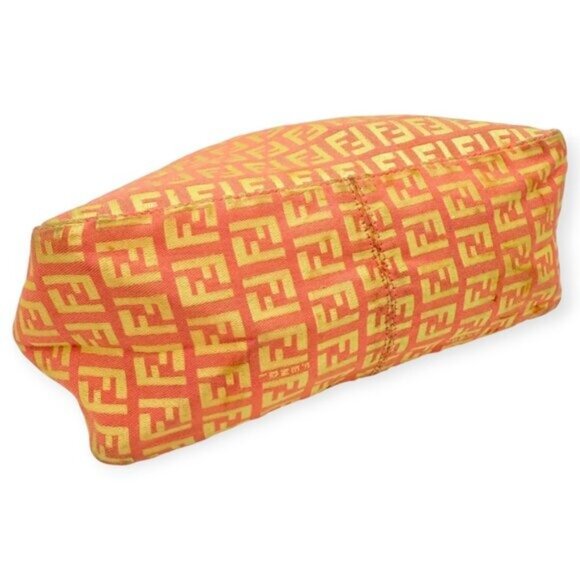 Fendi Zucca Zuccino Pink Canvas Pochette Shoulder Bag - Picture 3 of 16